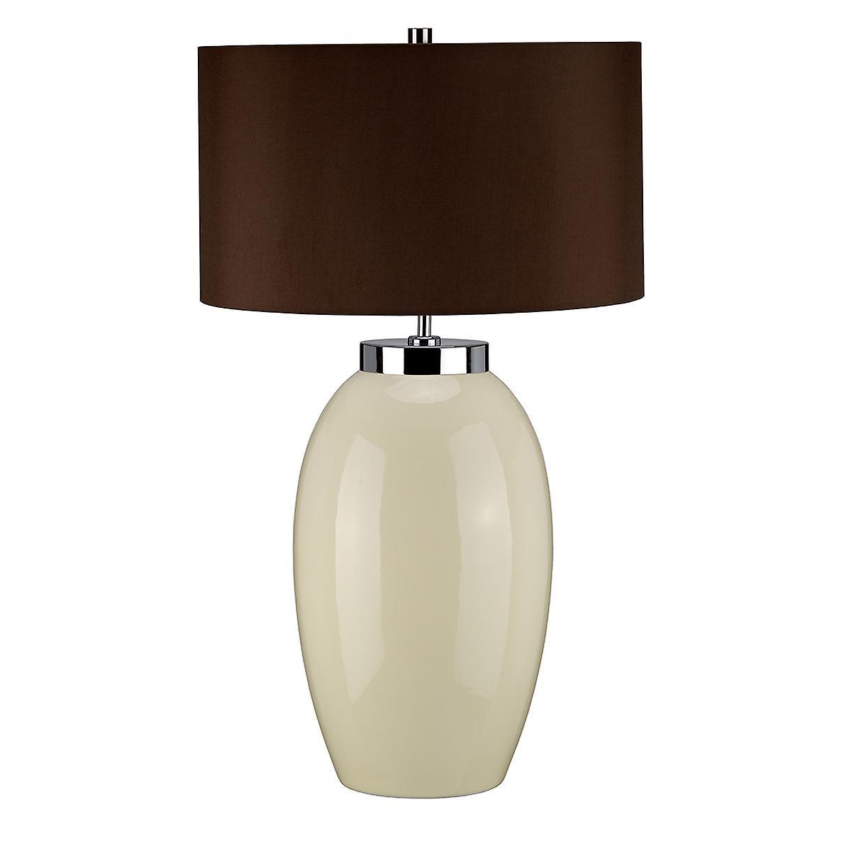 Victor 1 Light Large Table Lamp Cream E27