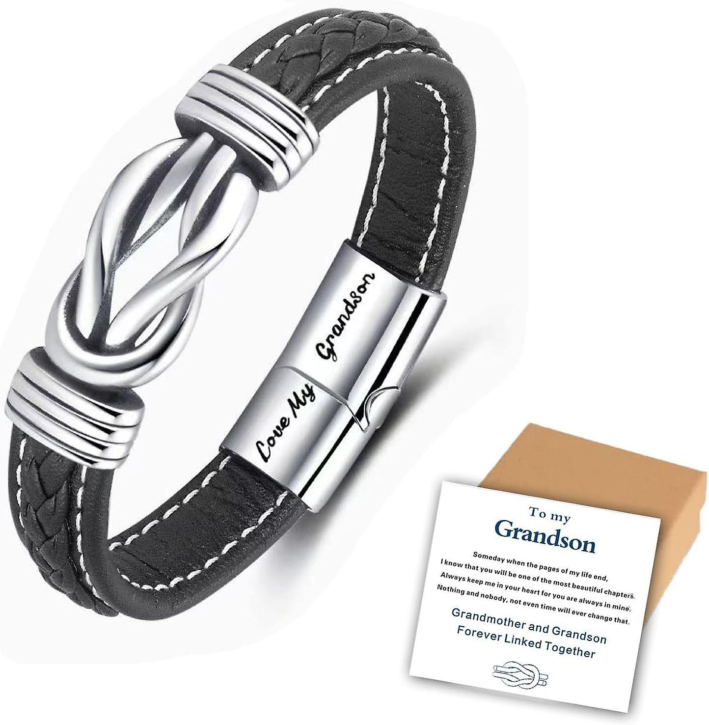 Veny Grandmother And Grandson Leather Bracelet