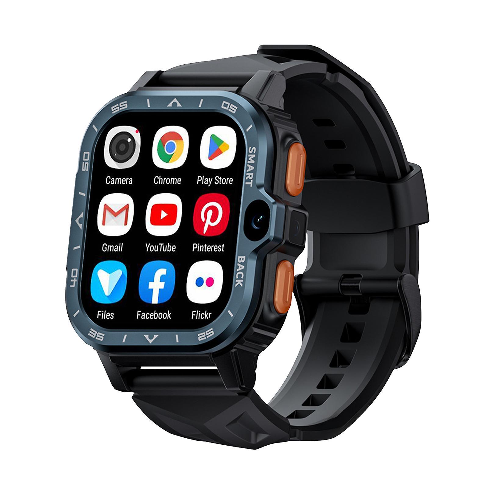 Niutu0 2.02" 4G Smart Watch Android Watch With Dual Camera WIFI GPS RAM 2G ROM 16Gk Black