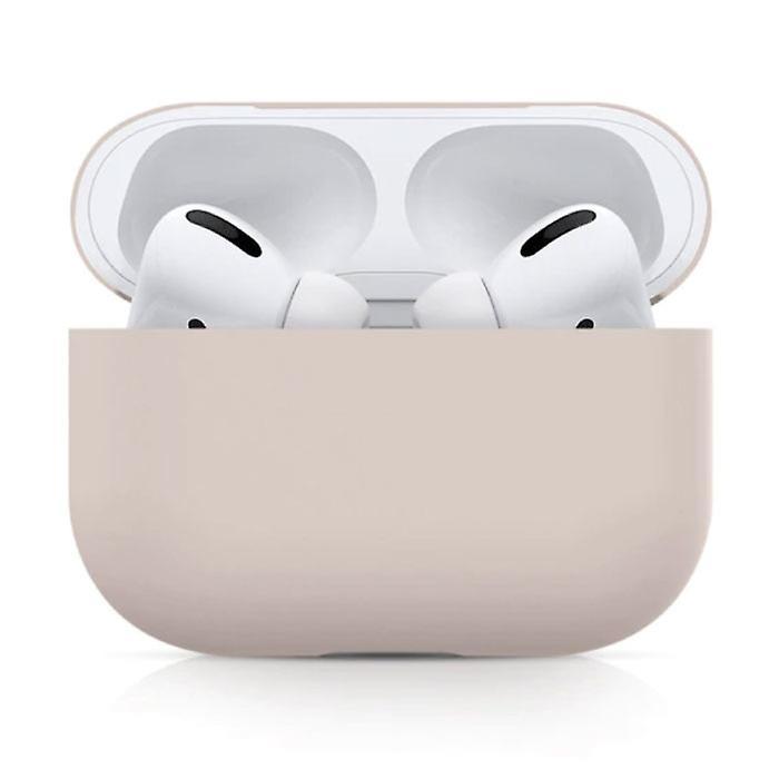 SIFREE Flexible Case for AirPods Pro - Silicone Skin AirPod Case Cover Flexible - Beige