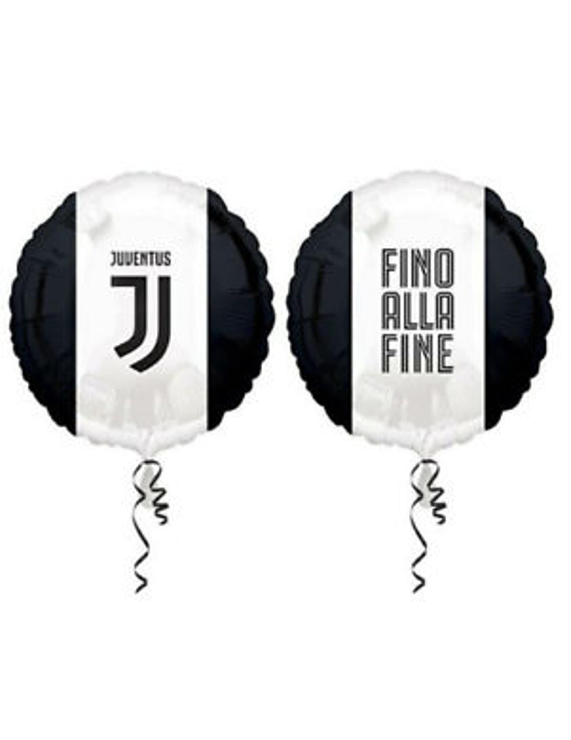 Nationality and supporters Juventus black and white aluminum balloon 43 cm Taille Unique