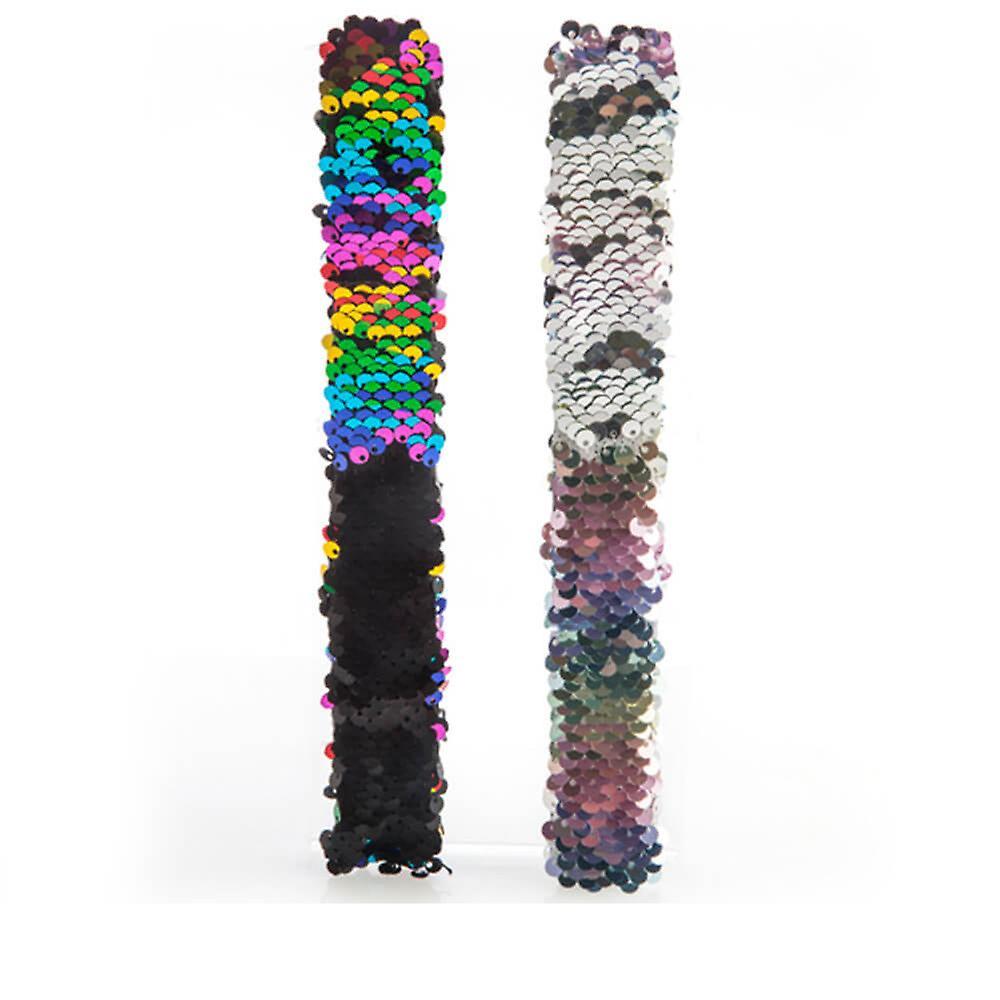 LatestBuy Colour Flip Sequin Snap Band