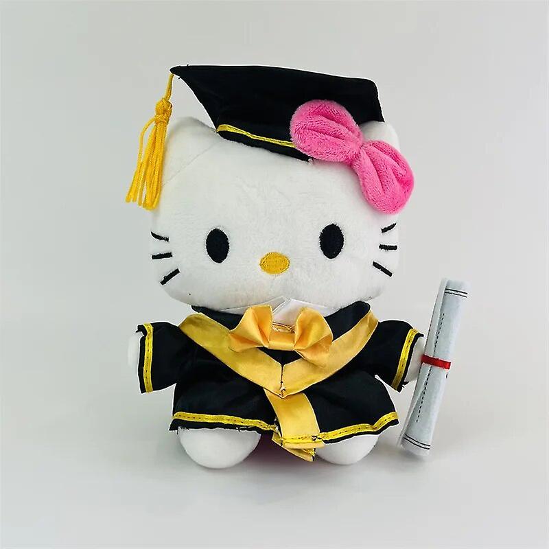 Begleri Hello Kitty Kirby Plush Toy Anime Graduation Season Cartoon Soft Stufffed Doll  Room Decoration Toys For Children Gifts Hello Kitty 17cm