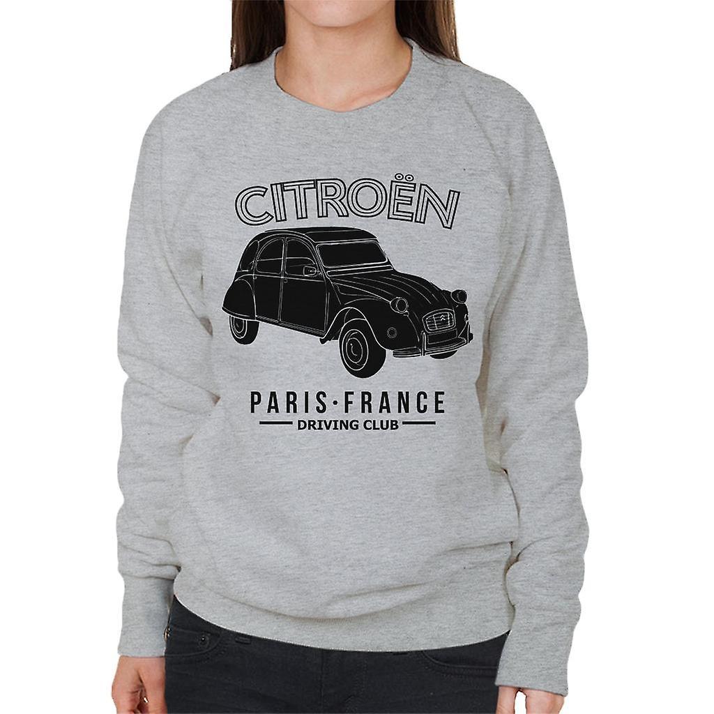 Citro�n Citroen Driving Club Black 2CV Paris France Women's Sweatshirt Heather Grey Medium