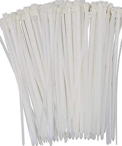 Slowmoose Assorted Self-locking Nylon Cable Plastic Loop Wire Wrap Zip Ties 500pcs  white