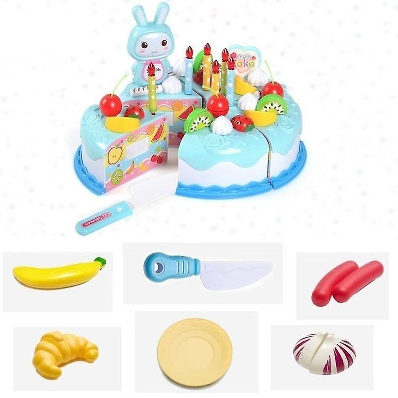 Slowmoose Cake Food, Diy Pretend Play Fruit Cutting Toy Set-B