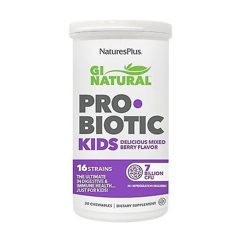 Nature's Plus GI Natural Probiotic Kids 30 Chewable Tablets