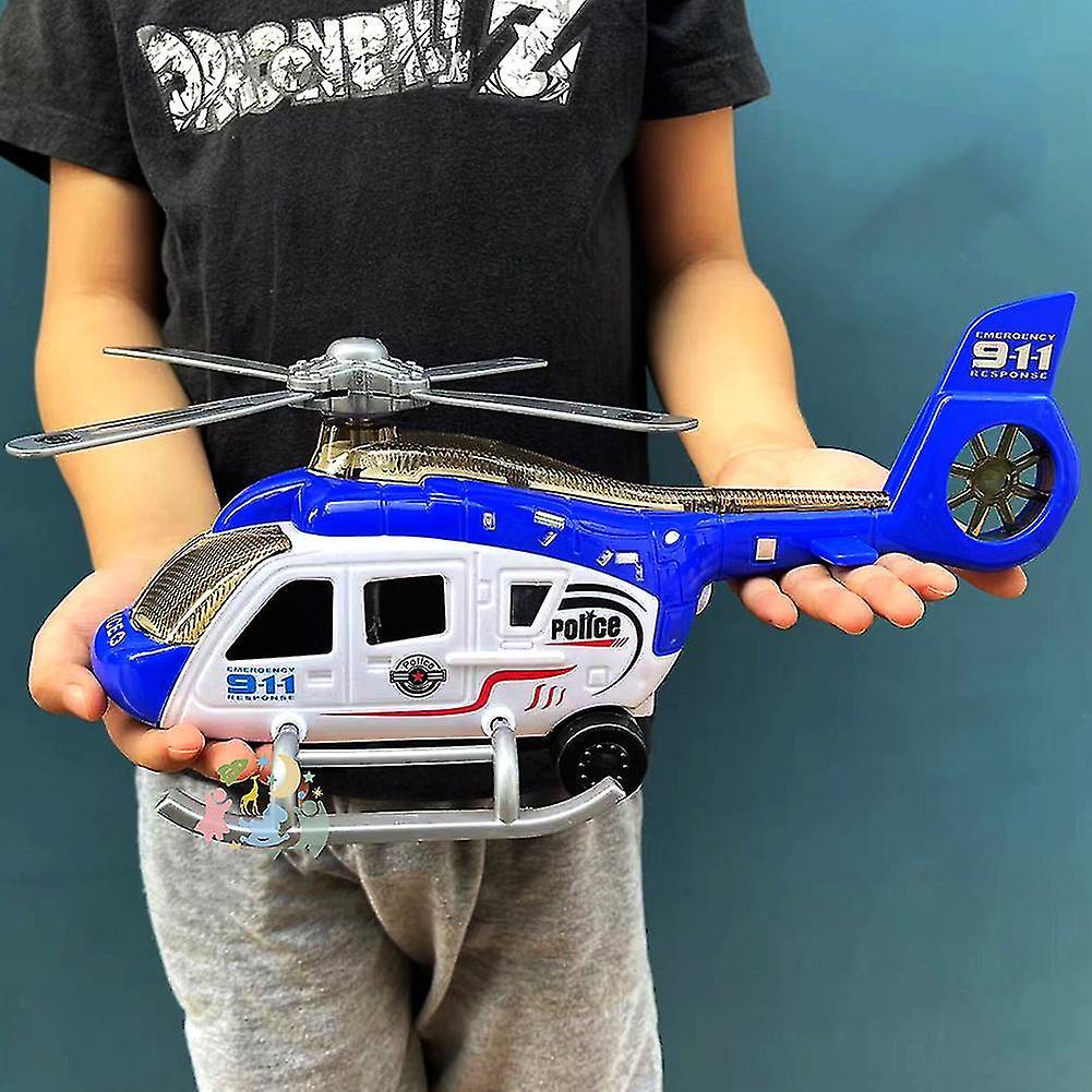 Banmo Kids Toy Police Helicopter Medium Size Rolling With Sounds And Lights High Quality Cod