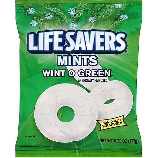 Lifesavers Mints Wint O Green Hard Candy Individually Wrapped