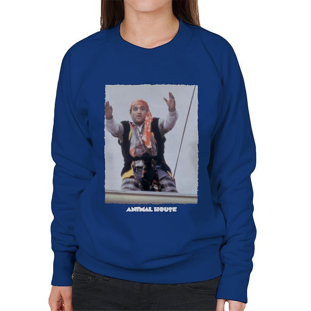 Animal House John Bluto Blutarsky As A Pirate Women's Sweatshirt Royal Blue Small