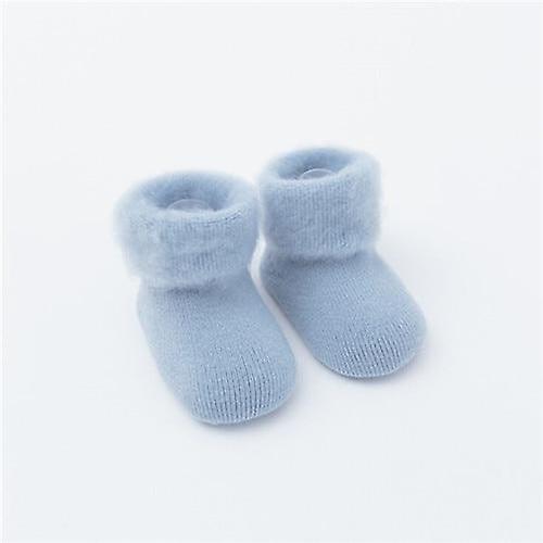 Slowmoose Winter Thick Warm Cotton Socks For Baby / Sky Blue 12M