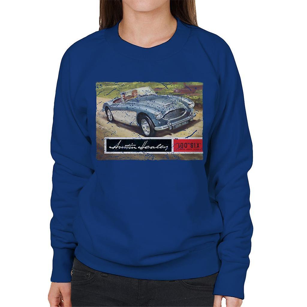 Austin Healey Country Road British Motor Heritage Women's Sweatshirt Royal Blue XX-Large