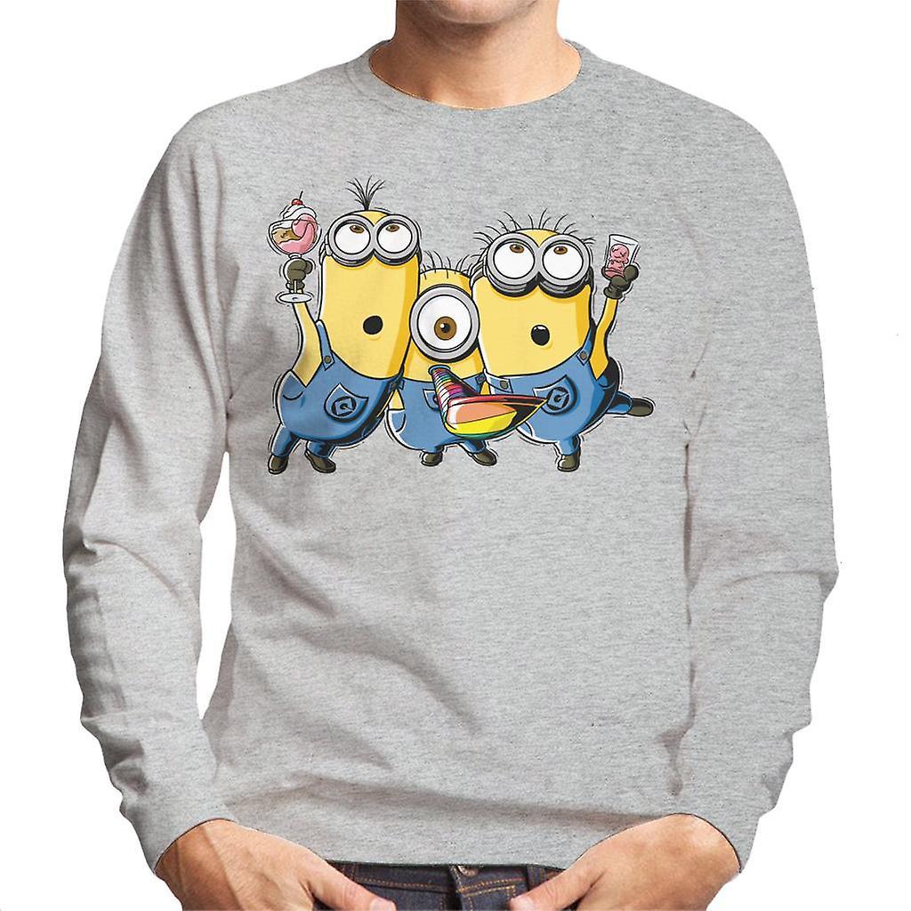 Despicable Me Minions Party Men's Sweatshirt Heather Grey Medium