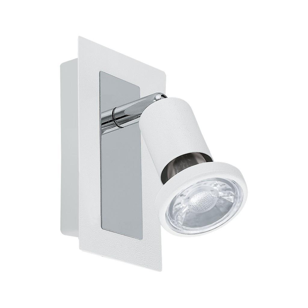 Eglo Lighting Sarria 1 Light Spotlight Chrome, White, GU10