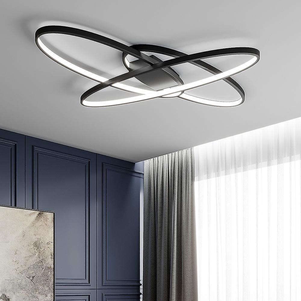 Living And Home 90CM Dimmable Oval LED Semi Flush Ceiling Light