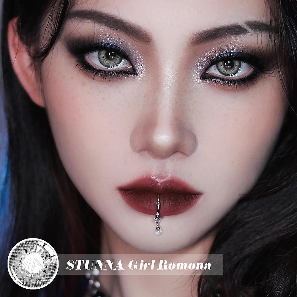 Visgaler Coloured Contact Lenses Grey Contact Lenses Brown Lens Colored Contacts High Quality Natural Contact Lenses Romona