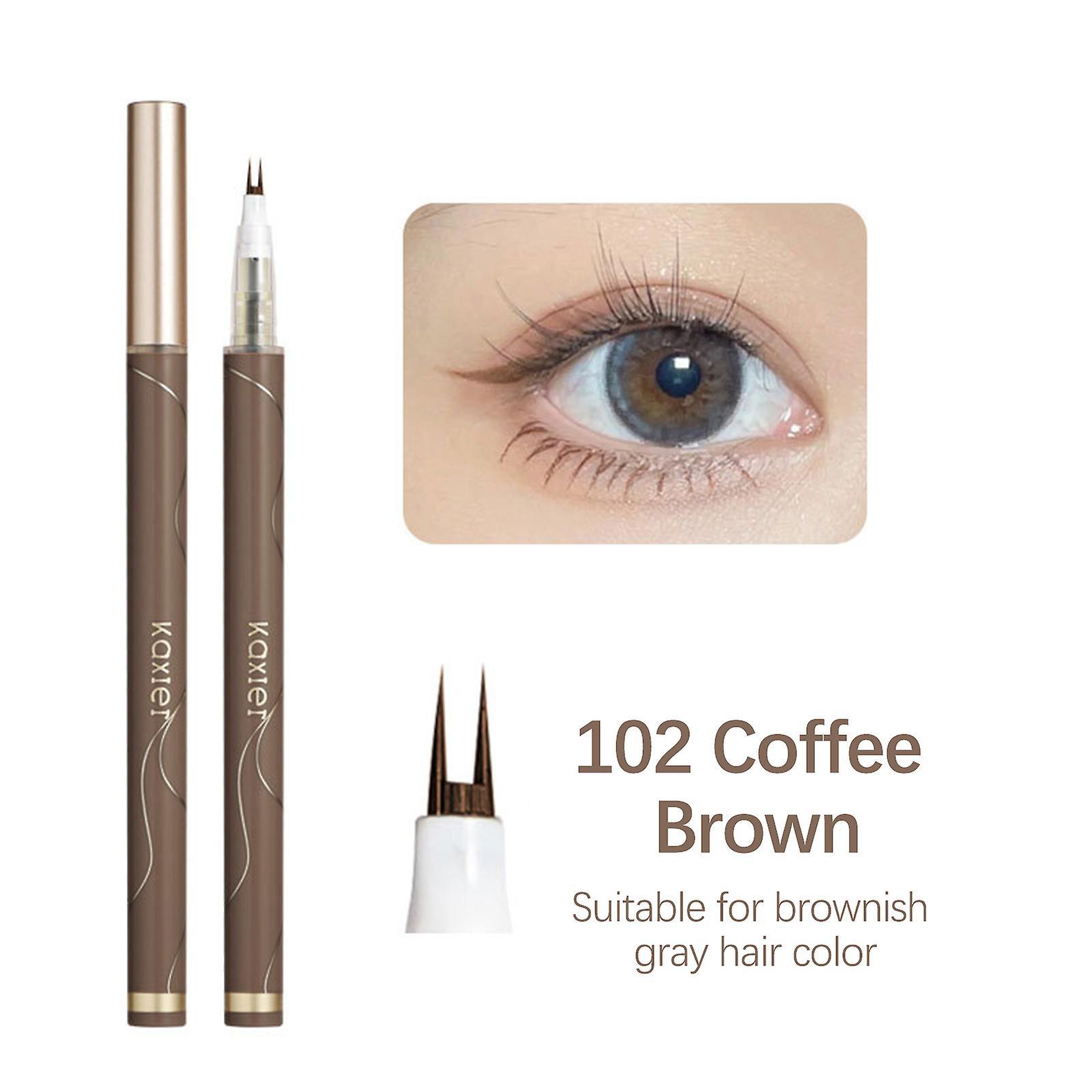 Kakanwo Double Tip Lower Eyelash Pencil and Liquid Eyeliner Coffee Free Size