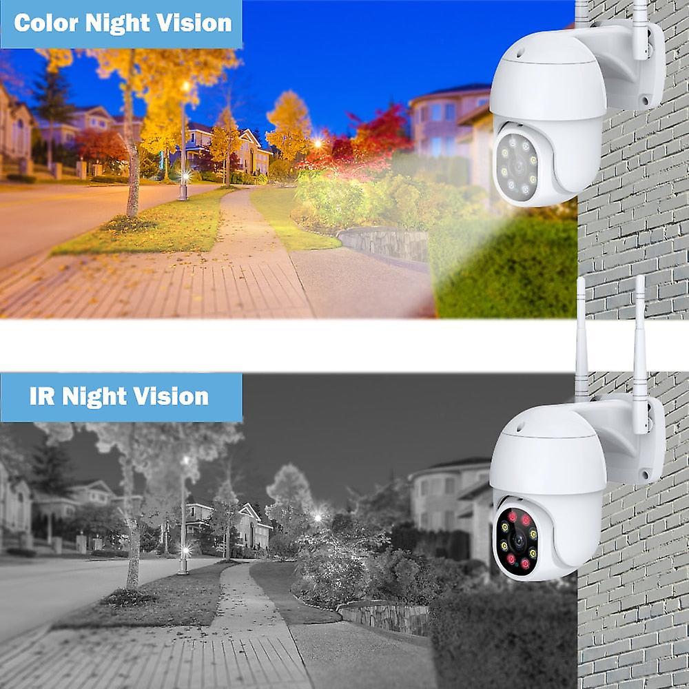 Slowmoose 1080p Hd Camera, Outdoor Smart Security Cctv Dome Night Vision EU Plug