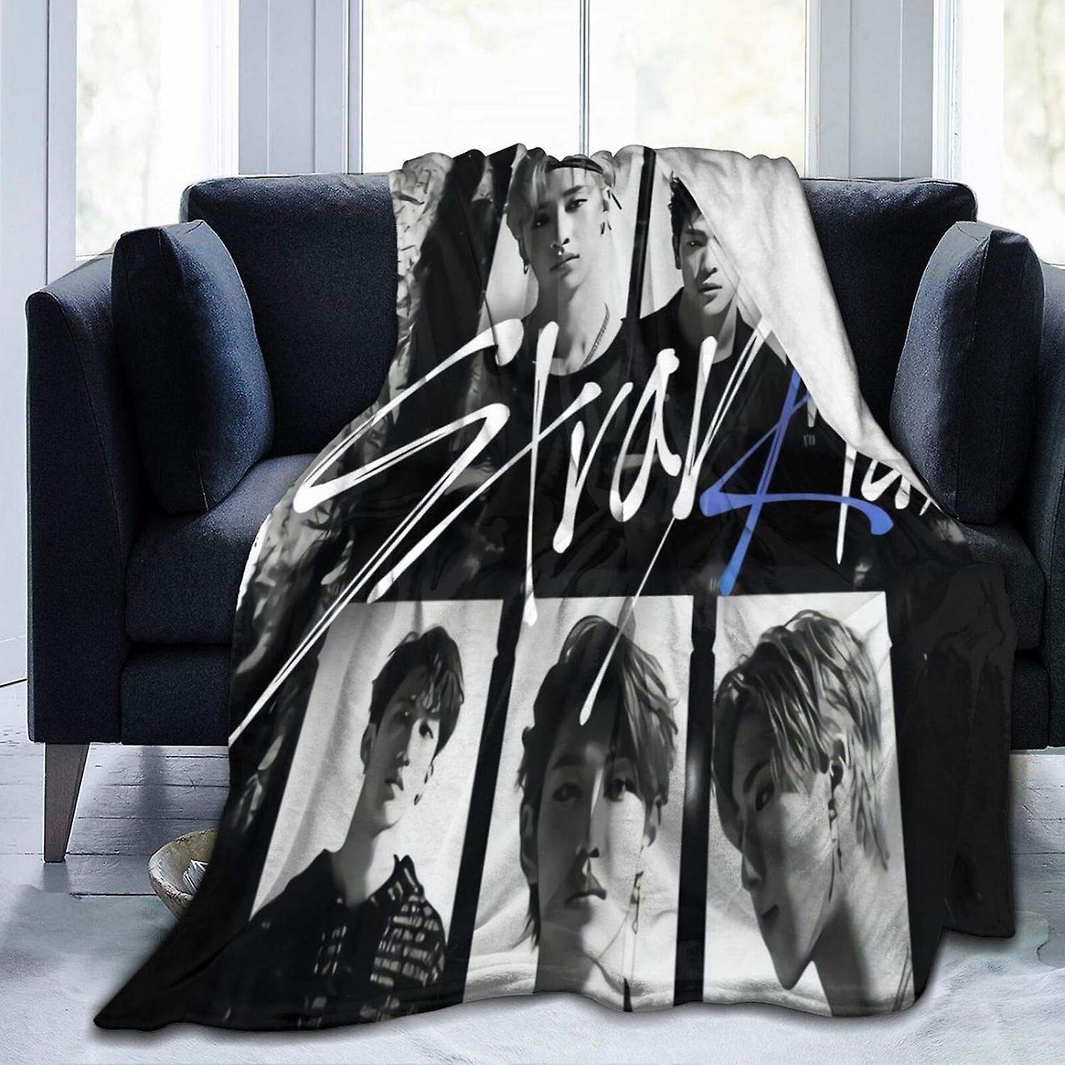 Kerota IF792 Stray  Kids Throw  Soft and Comfortable Warm Throw  Beach  Picnic  Fleece s for Sofa,Office Bed car Camp Couch 50x40in 125x100cm