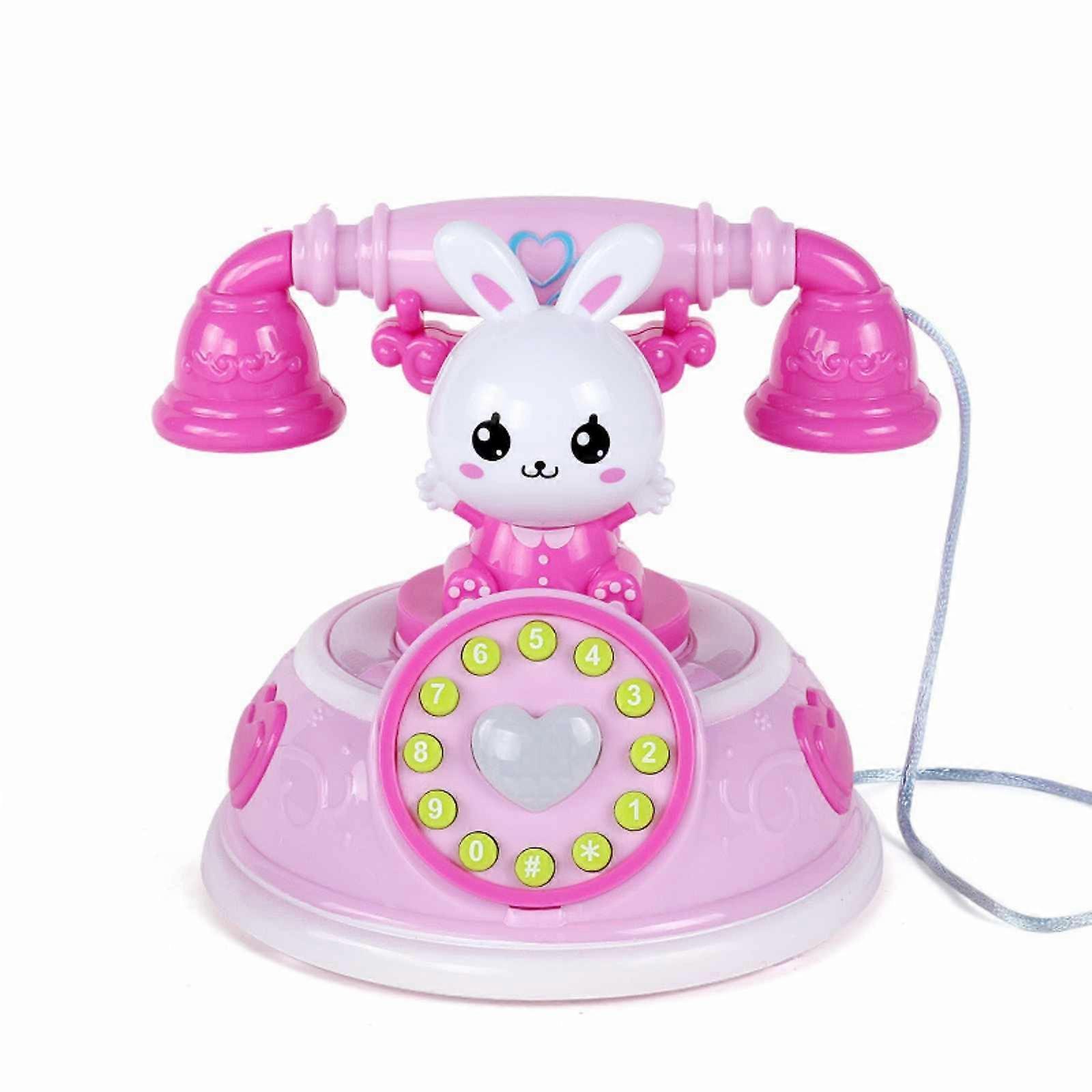 Taishh Children's Music, Lighting, Telephone, Early Education, Story Machine, Simulation Telephone, Girl, House Toy Pink