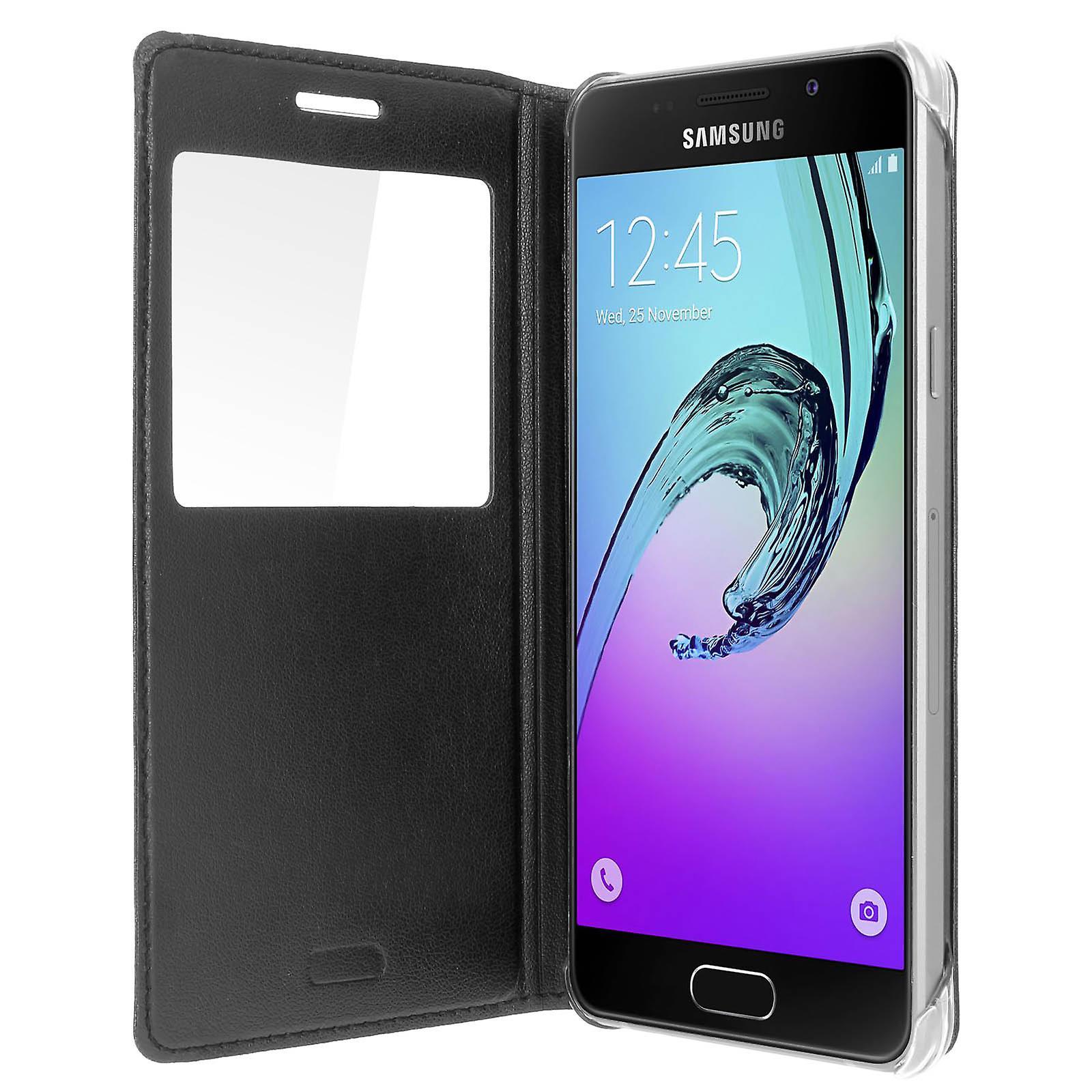 Clappio Clear View Case for Galaxy A5 2016 Ultra-thin - Black