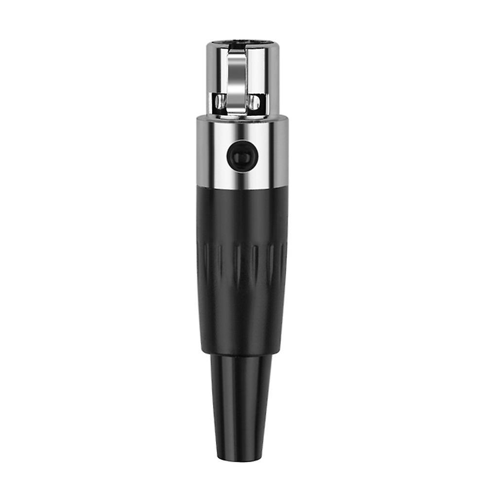 Bolongking MiniJack XLR 3PIN Microphone Audio Connector For K712 DT1990 AB-1266 LCD2 LCD4 MIC Adapter Plastic Tail Tube 3P Male Socket Plug Black 1pcs