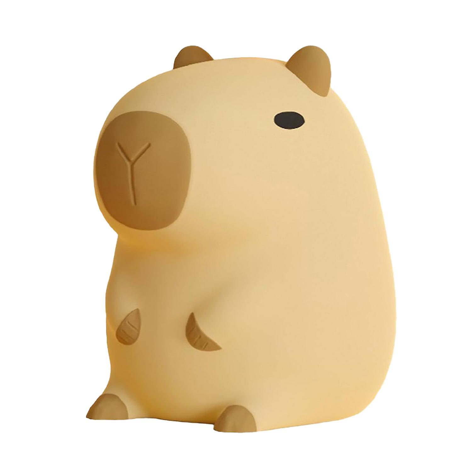 Longzhen Capybara Night Light,portable Silicone Usb Rechargeable Animal Lamp,cute Capybara Shape Touch Control Lamps For Bedroom Living Room Bedside