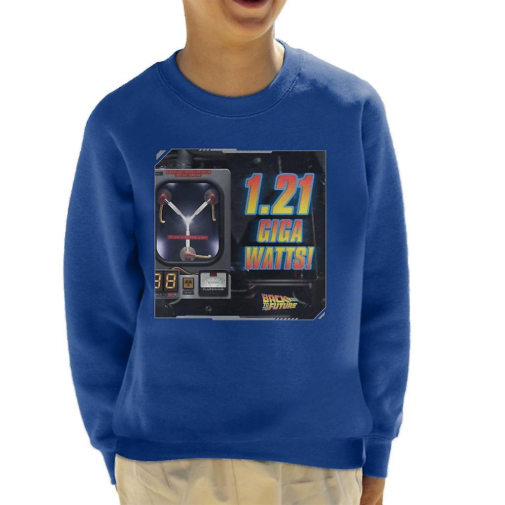 Back to the Future 121 Gigawatts Kid's Sweatshirt Royal Blue Medium (7-8 yrs)