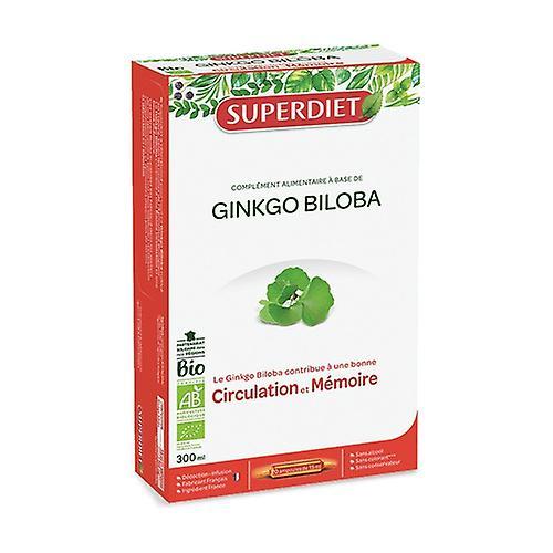 Super Diet Ginkgo Biloba Organic 20 ampoules of 15ml