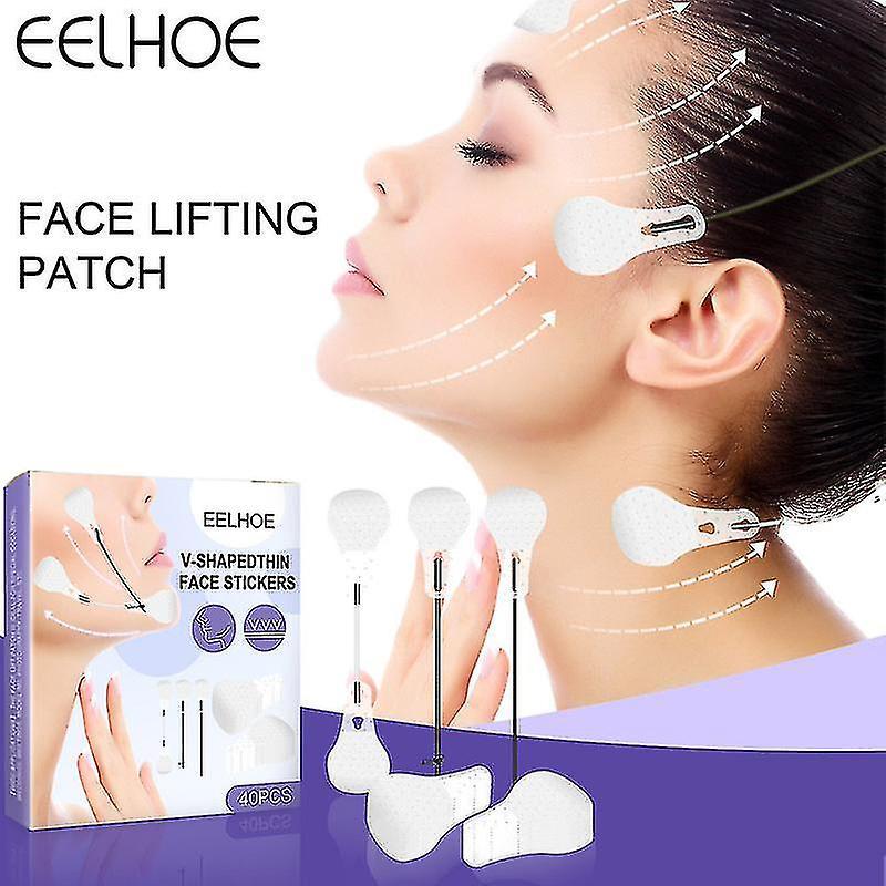 Gojoy Invisible Face Lift Stickers Set,40pcs Face Lift Tape,ity Neck Eye Lift Patch