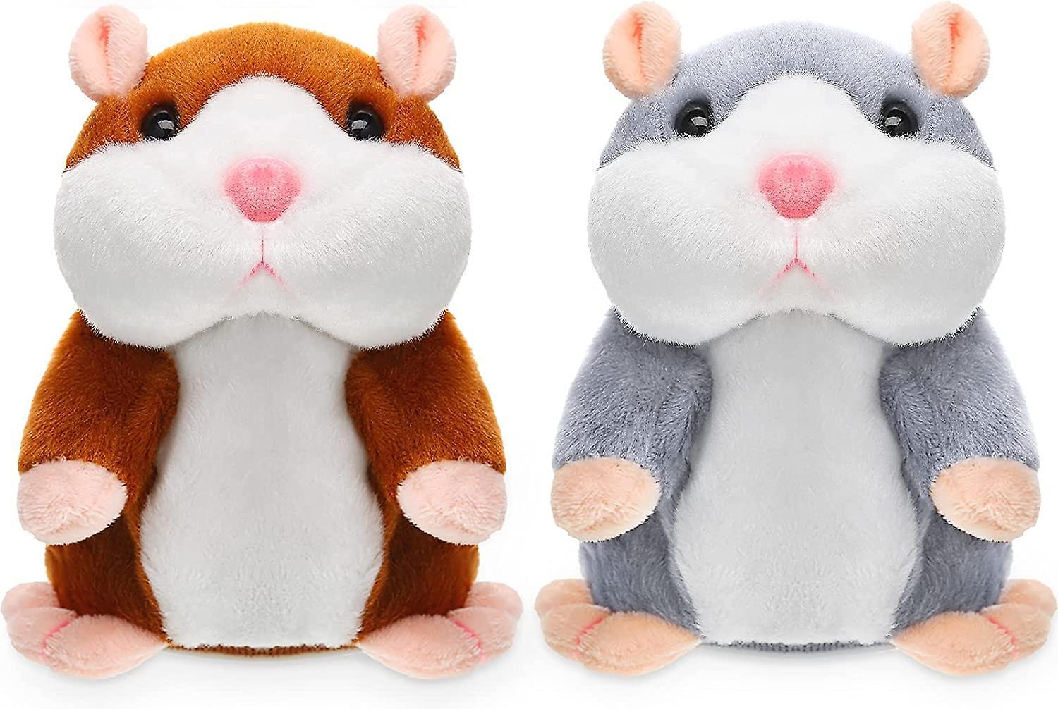 Wjiaer Talking Hamster Repeats What You Say Plush Hamster Toy Interactive Toys Stuffed Hamster Repeating Plush Animal Toy For Kids Early Learning