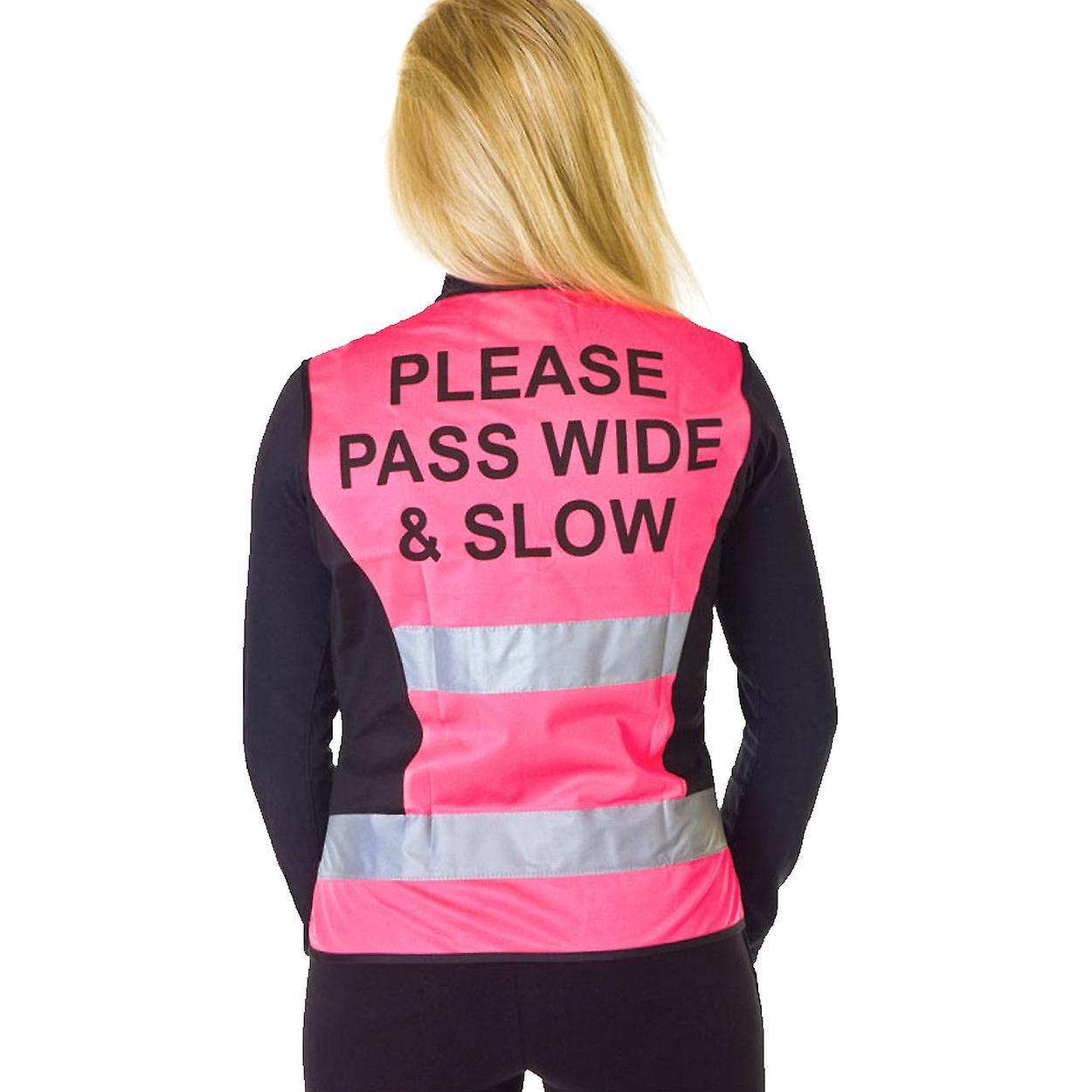 HyVIZ Please Pass Wide & Slow Reflective Waistcoat Pink/Black Small