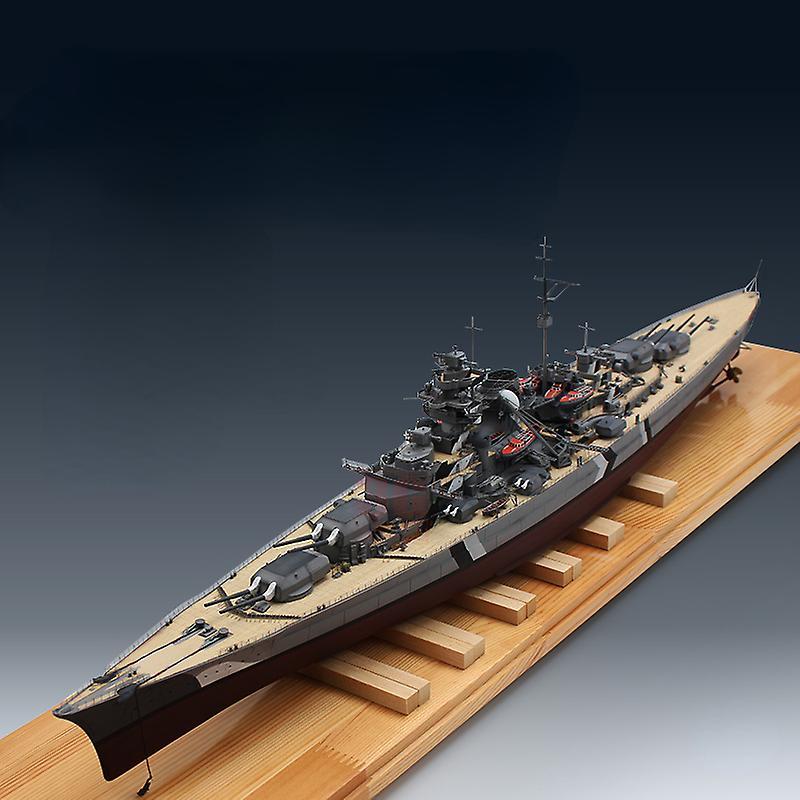 Dinoply Diy1/350 Bismarck Battleship Military Assembled Ship Model Kit 78013 With Exquisite Details kit and planks