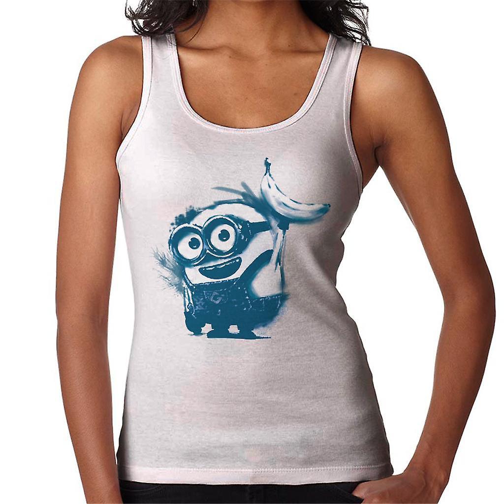 Despicable Me Bob The Minion Banana Art Women's Vest White Large