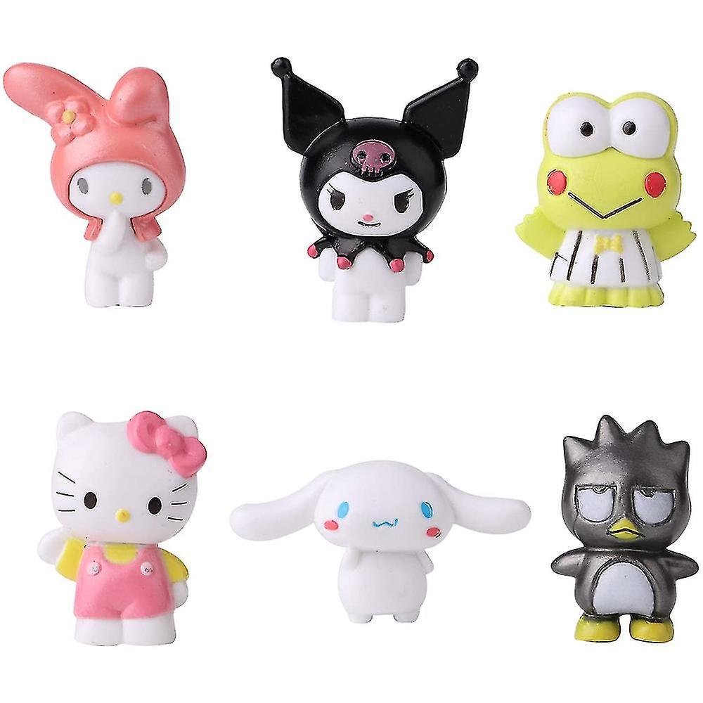 Mylight 6 Pcs My Melody Series Cute Figures Toy Collectible Model Dolls Decorations Ornaments Gift