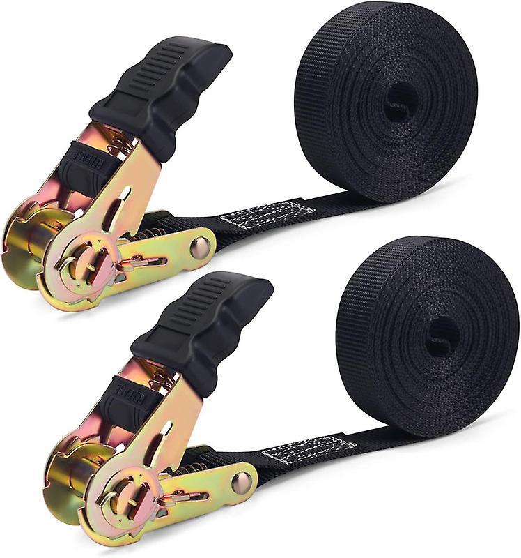 Kissqiqi 20 FT Ratchet Tie Down Straps Heavy Duty Cargo Tie Downs 2 Pack