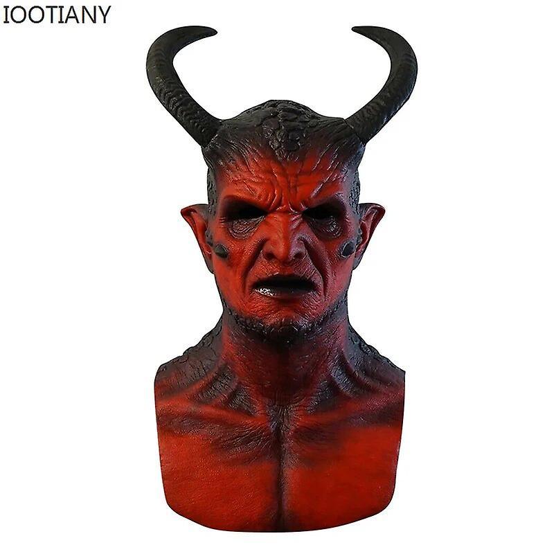 Begleri Iootiany 2023 Belial The Demon Mask Ikari The Demon Mask With Horns Devil Latex Cosplay Costume Props Masks Halloween A CHINA