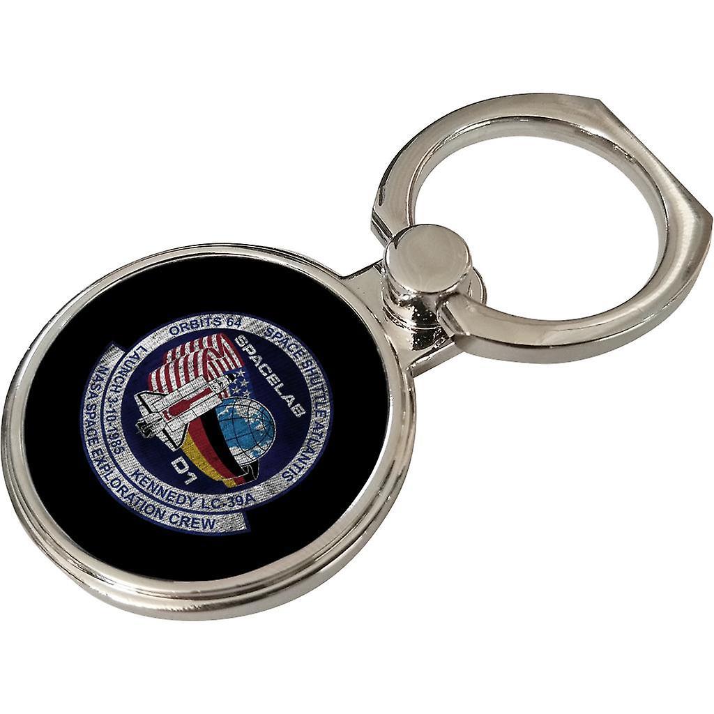 NASA STS 61 A Challenger Mission Badge Distressed Phone Ring Black 3.5cm x 4.5cm