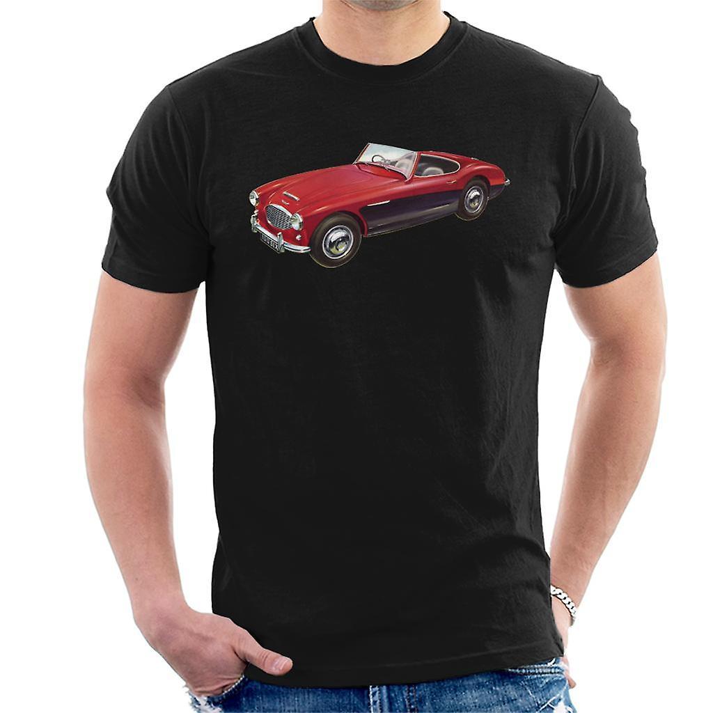 Austin Healey 3000 Mark II Red British Motor Heritage Men's T-Shirt Black Large