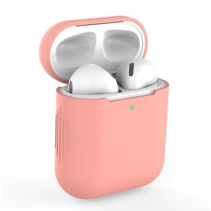 SIFREE Flexible Case for AirPods 1/2 - Silicone Skin AirPod Case Cover Supple - Dark Pink