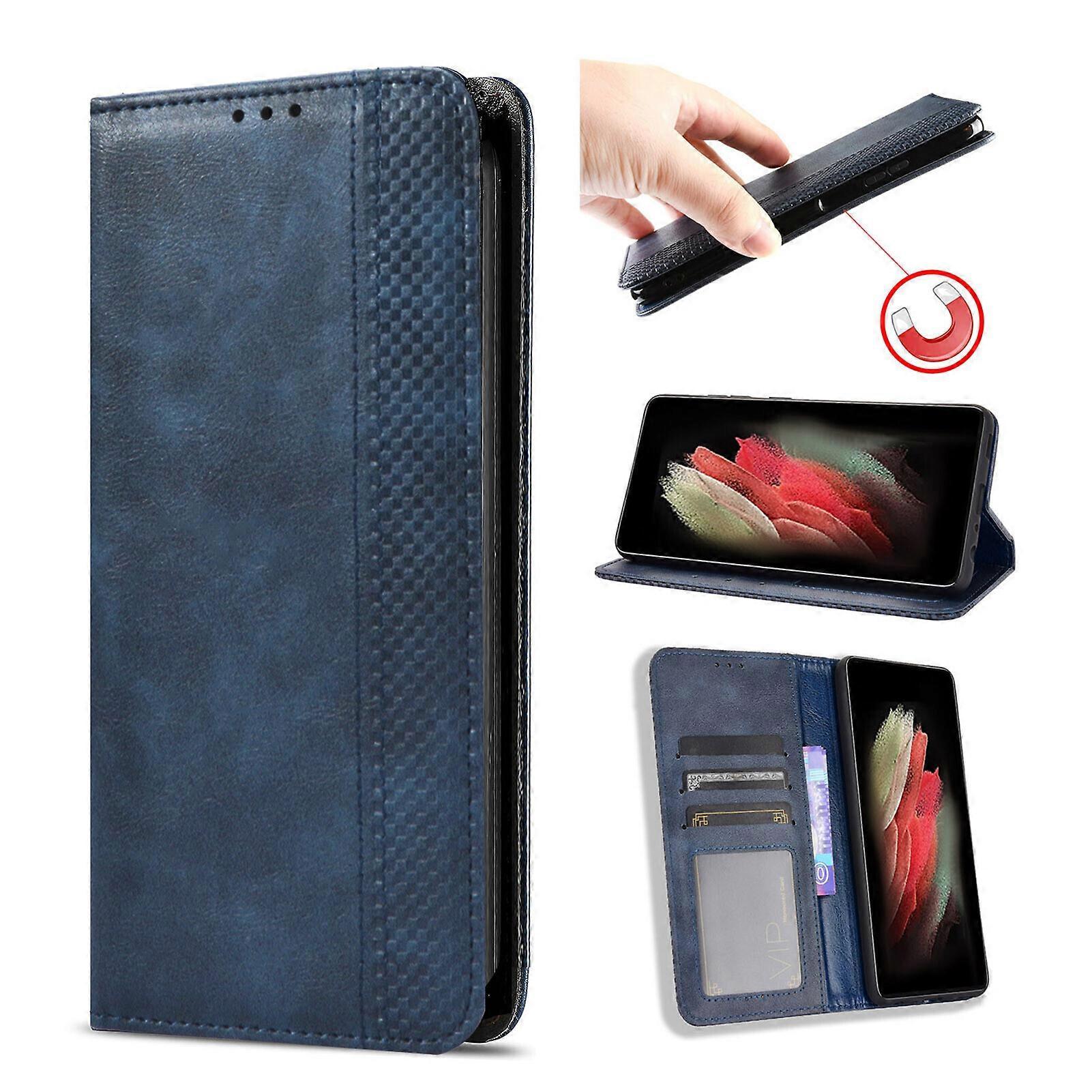 Gangxun Case for Blackview BV6300 Pro Kickstand Cover Magnetic Closure Leather Wallet Compatible with Blackview BV6300 Pro Case Blue