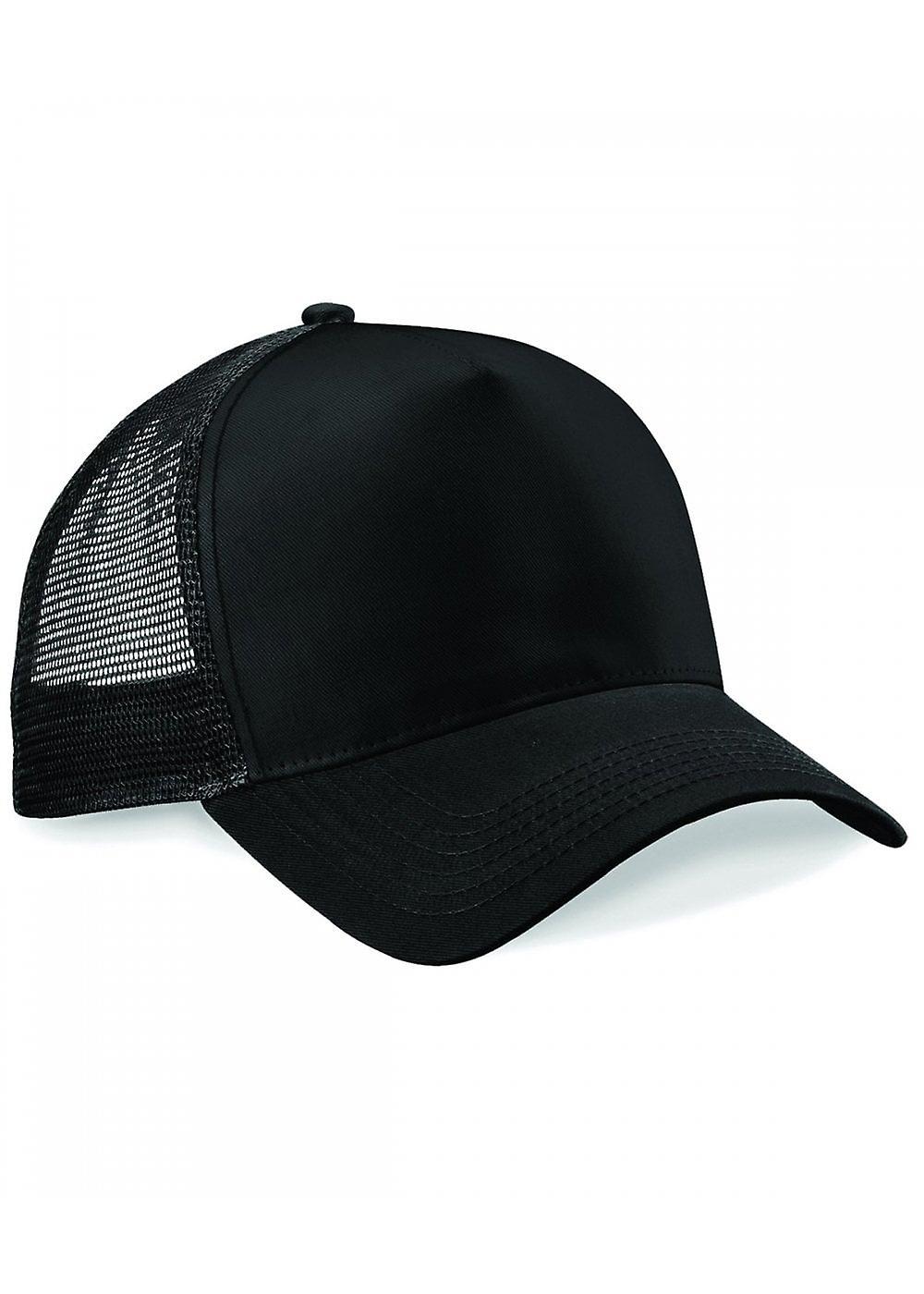 Men's Beechfield Snapback Trucker B640 Black/black One Size