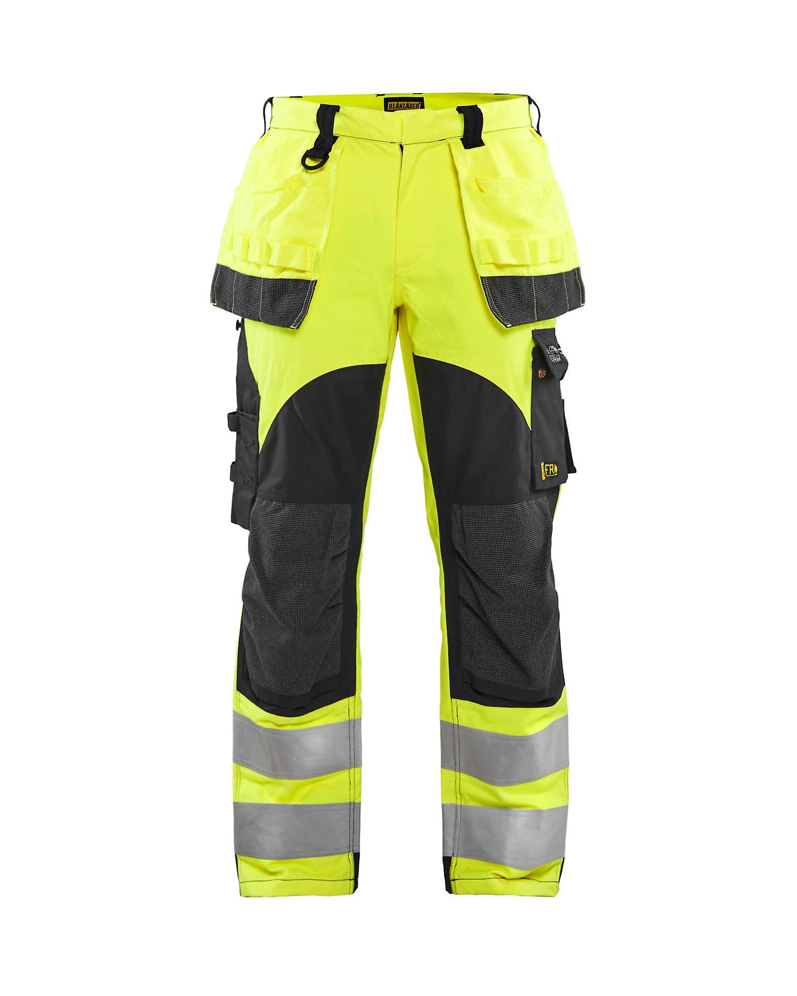 Blaklader 1589 hi-vis multinorm trousers flame-retardant - mens (15891512) Yellow/navy blue