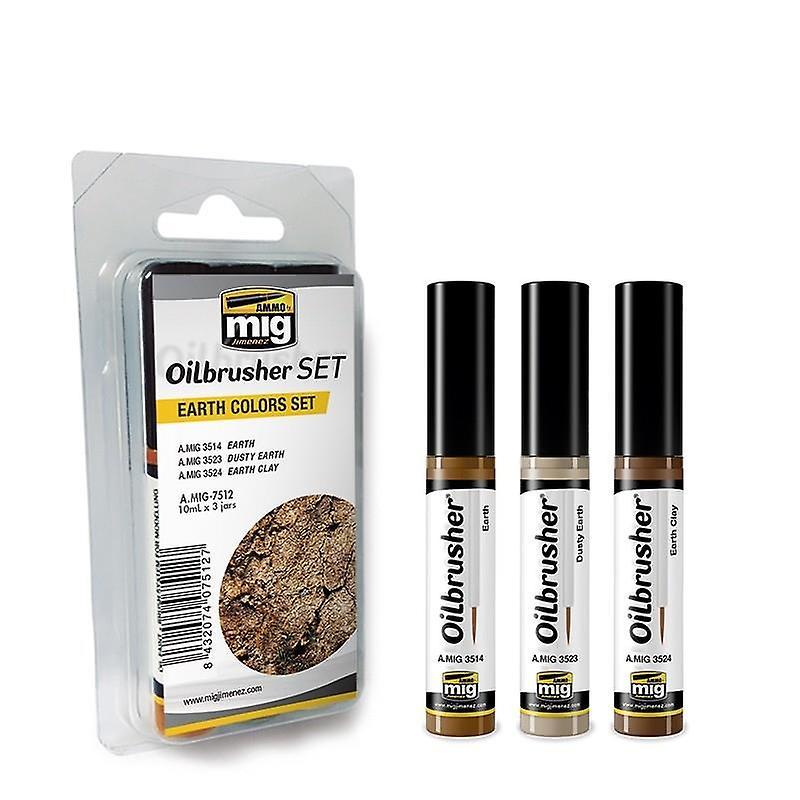 Mig Ammo Ammo by Mig Oilbrushers Set - Earth Colors Set: