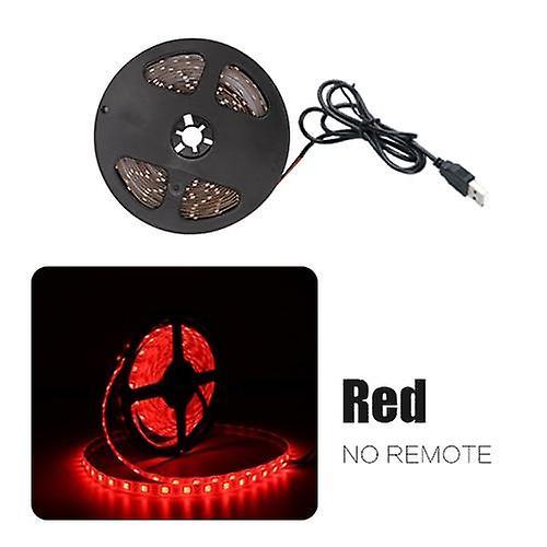 GreenZech Usb led strip flexible lamp smd 2835 desk decor screen tv background lighting Red 4m