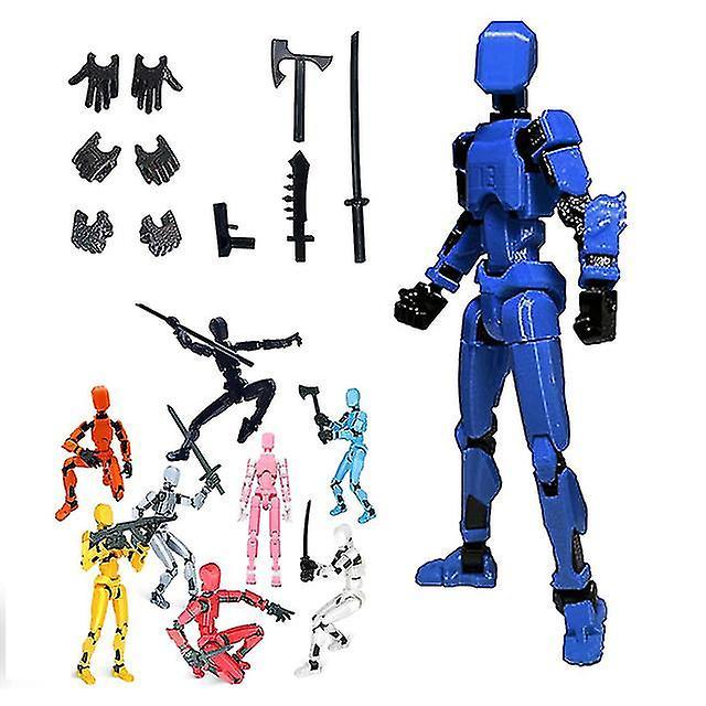 Joyy T13 Action Figure Titan 13 Action Figure Robot Action Figure3d Printed Action Blue