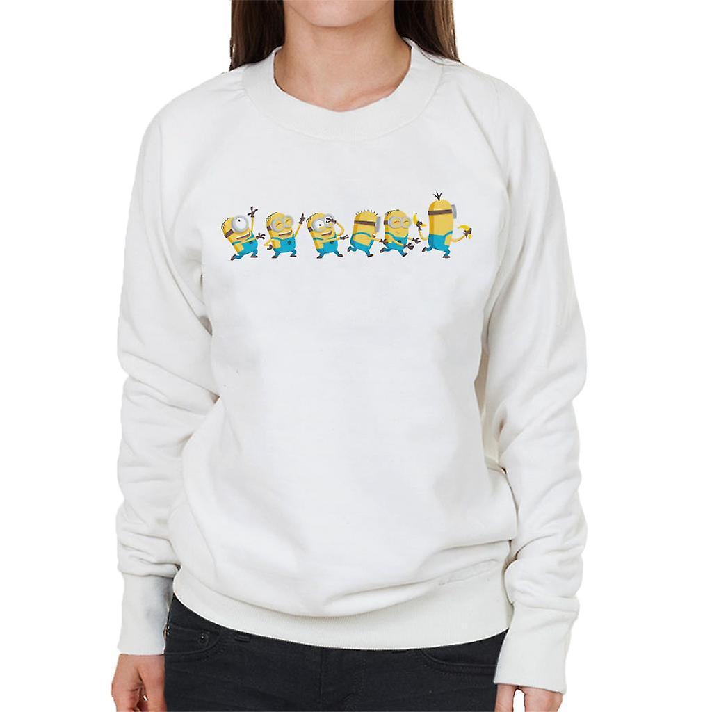 Despicable Me Minions Celebration Line Women's Sweatshirt White Medium