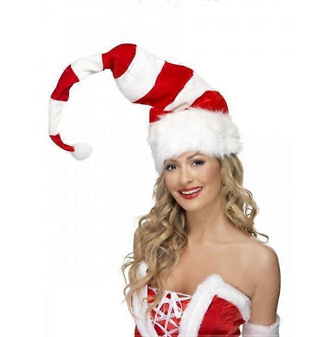 Phwj Red And White Striped Santa Claus Hat With wire, Red And White Striped Christmas Decoration Christmas Party Christmas Decoration Christmas Hat