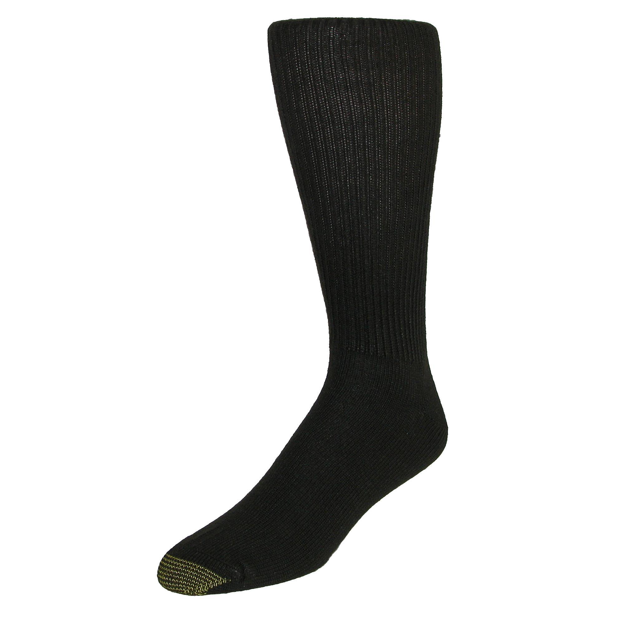 GoldToe Gold Toe  Extended Size Fluffies Dress Socks (3 Pair Pack) (Men) Black one size