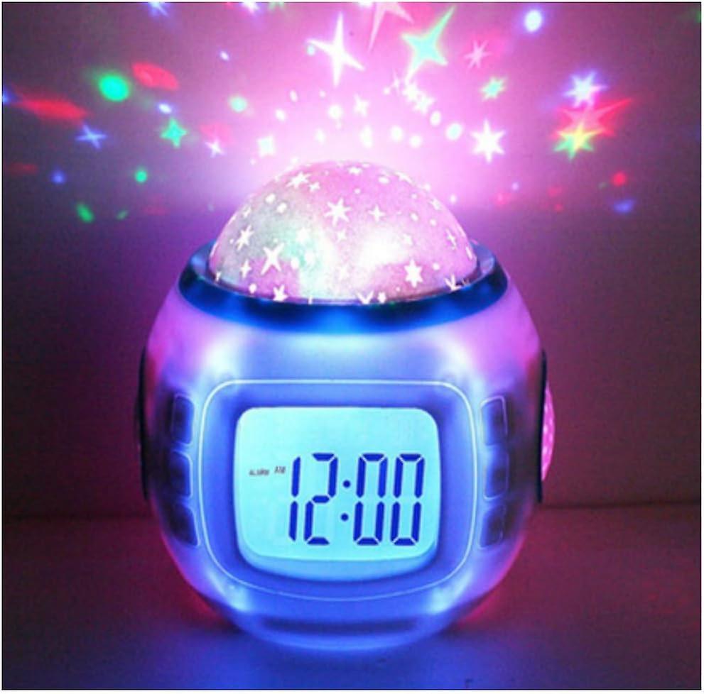 Tcgg-kids Alarm Clock Boys Girls With Musical Star Projector Led Night Light Light Christmas Birthday Gifts For Kids 3-10 Years Old